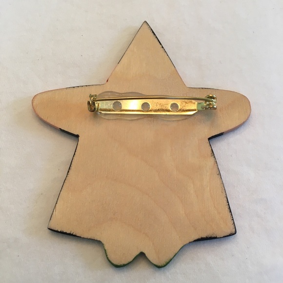 Cutest Handmade Wooden Halloween Pin - Picture 2 of 2